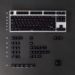 WOB Brief Black Japanese 104+32 Full PBT Dye Sublimation Keycaps Set for Cherry MX Mechanical Gaming Keyboard 64/75/87/98